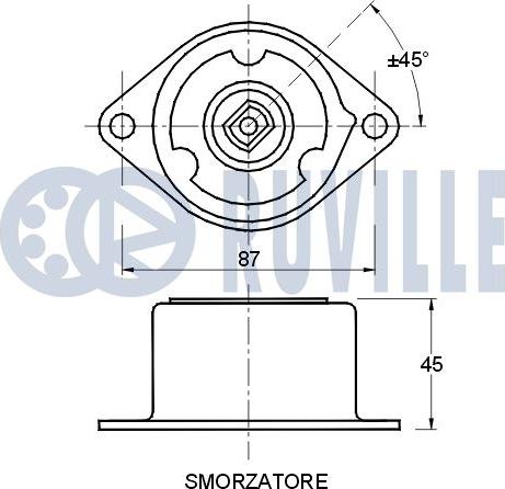 Ruville 541545 - Tendicinghia, Cinghia Poly-V autozon.pro