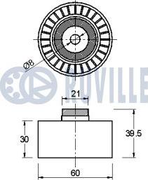 Ruville 541548 - Galoppino / Guidacinghia, Cinghia dentata autozon.pro