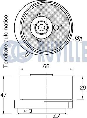 Ruville 541509 - Rullo tenditore, Cinghia dentata autozon.pro