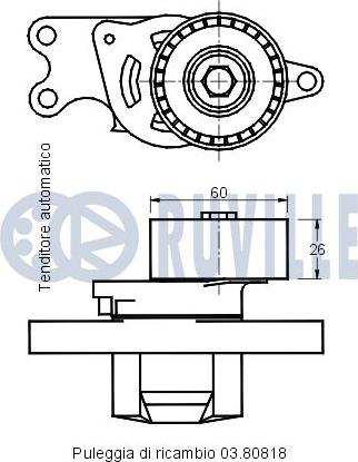 Ruville 541513 - Tendicinghia, Cinghia Poly-V autozon.pro