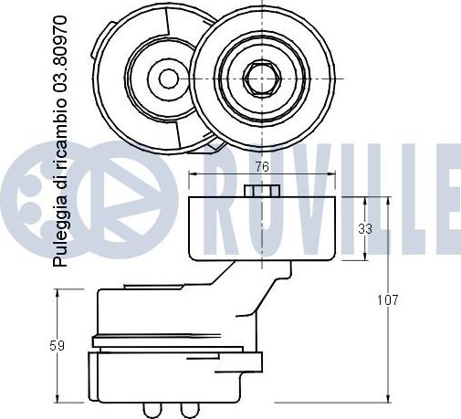 Ruville 541581 - Tendicinghia, Cinghia Poly-V autozon.pro