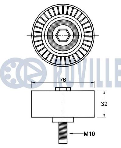 Ruville 541582 - Galoppino / Guidacinghia, Cinghia dentata autozon.pro