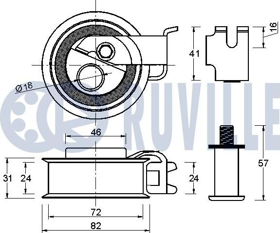 Ruville 541536 - Rullo tenditore, Cinghia dentata autozon.pro