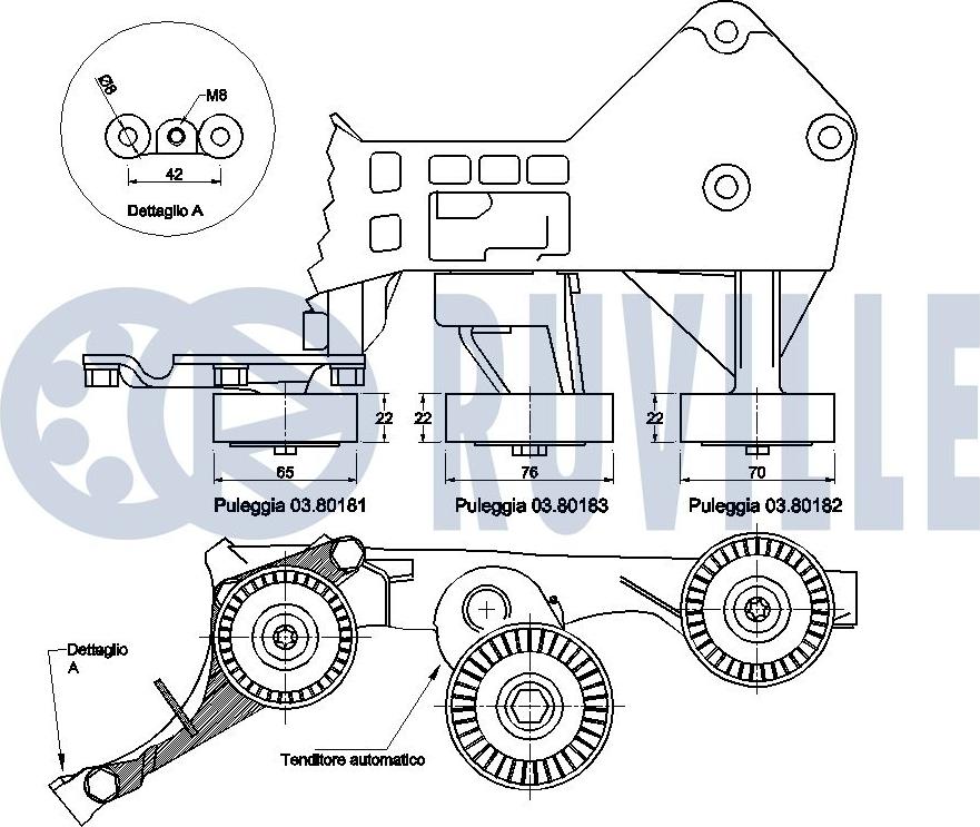 Ruville 541531 - Tendicinghia, Cinghia Poly-V autozon.pro