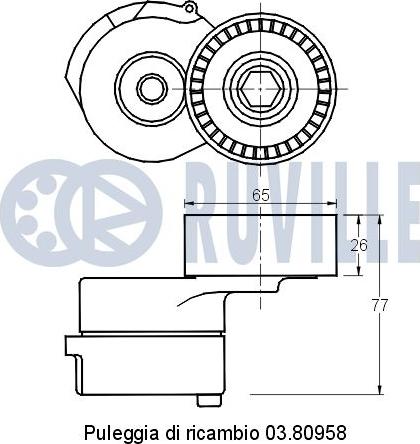 Ruville 541655 - Tendicinghia, Cinghia Poly-V autozon.pro