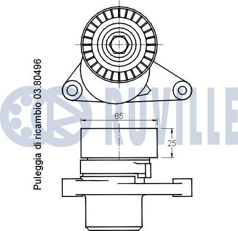 Ruville 541650 - Tendicinghia, Cinghia Poly-V autozon.pro