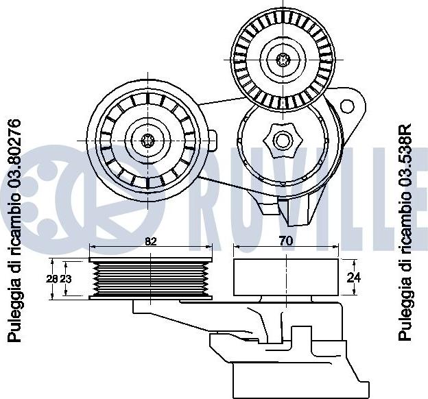 Ruville 541669 - Tendicinghia, Cinghia Poly-V autozon.pro