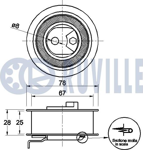 Ruville 541611 - Rullo tenditore, Cinghia dentata autozon.pro