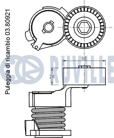 Ruville 541612 - Tendicinghia, Cinghia Poly-V autozon.pro