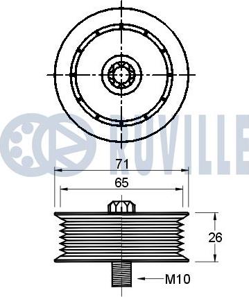 Ruville 541624 - Galoppino / Guidacinghia, Cinghia Poly-V autozon.pro