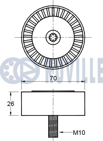 Ruville 541625 - Galoppino / Guidacinghia, Cinghia Poly-V autozon.pro