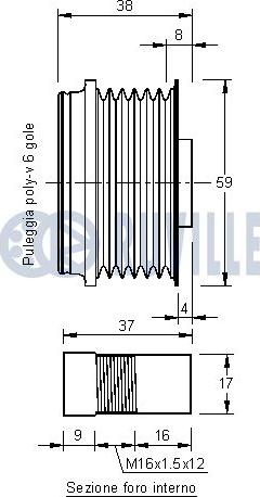 Ruville 541626 - Puleggia cinghia, Alternatore autozon.pro