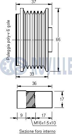 Ruville 541679 - Puleggia cinghia, Alternatore autozon.pro