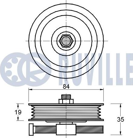 Ruville 541673 - Tendicinghia, Cinghia Poly-V autozon.pro