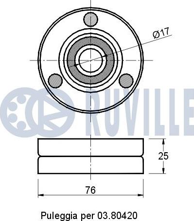 Ruville 541090 - Galoppino / Guidacinghia, Cinghia Poly-V autozon.pro