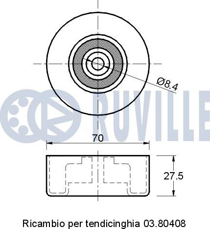 Ruville 541089 - Galoppino / Guidacinghia, Cinghia Poly-V autozon.pro