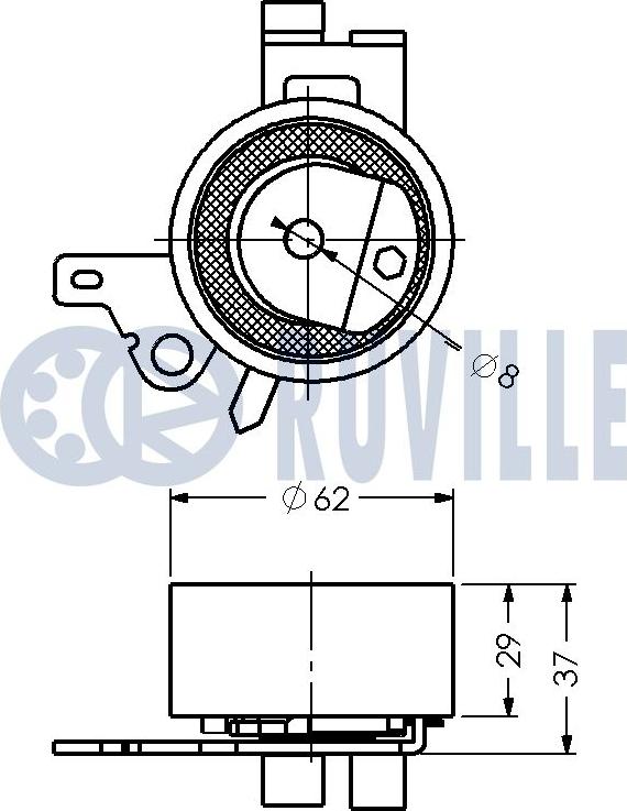 Ruville 541082 - Rullo tenditore, Cinghia dentata autozon.pro