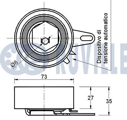 Ruville 541087 - Rullo tenditore, Cinghia dentata autozon.pro