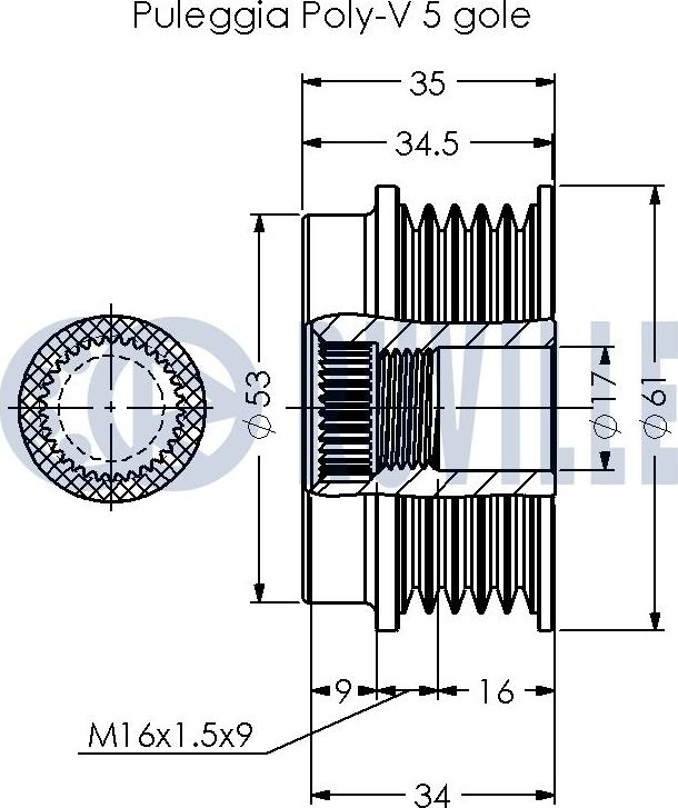 Ruville 541030 - Puleggia cinghia, Alternatore autozon.pro