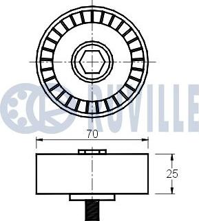 Ruville 541020 - Galoppino / Guidacinghia, Cinghia Poly-V autozon.pro