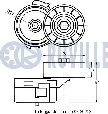 Ruville 541022 - Tendicinghia, Cinghia Poly-V autozon.pro