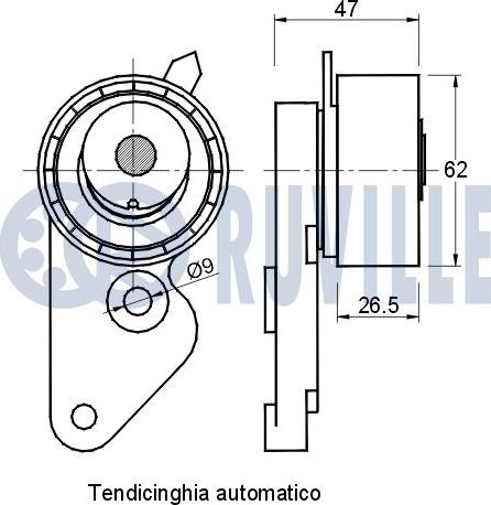 Ruville 541075 - Rullo tenditore, Cinghia dentata autozon.pro