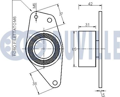 Ruville 541078 - Galoppino / Guidacinghia, Cinghia dentata autozon.pro