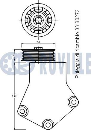 Ruville 541144 - Tendicinghia, Cinghia Poly-V autozon.pro