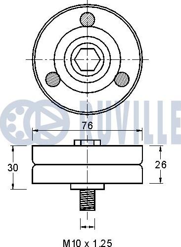 Ruville 541142 - Galoppino / Guidacinghia, Cinghia Poly-V autozon.pro