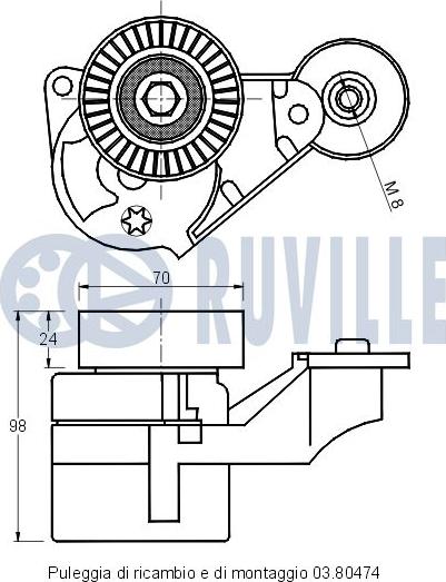 Ruville 541159 - Tendicinghia, Cinghia Poly-V autozon.pro