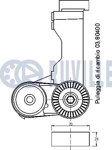 Ruville 541156 - Tendicinghia, Cinghia Poly-V autozon.pro