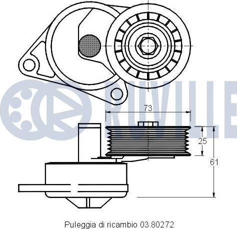 Ruville 541152 - Tendicinghia, Cinghia Poly-V autozon.pro