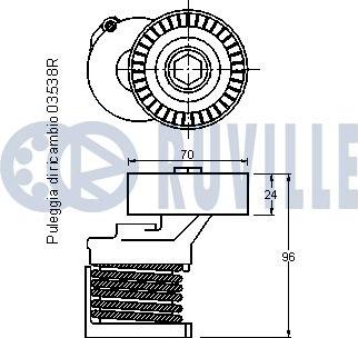 Ruville 541106 - Tendicinghia, Cinghia Poly-V autozon.pro