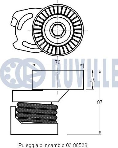 Ruville 541101 - Tendicinghia, Cinghia Poly-V autozon.pro