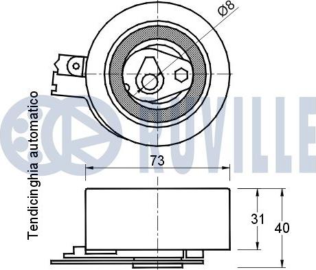 Ruville 541185 - Rullo tenditore, Cinghia dentata autozon.pro