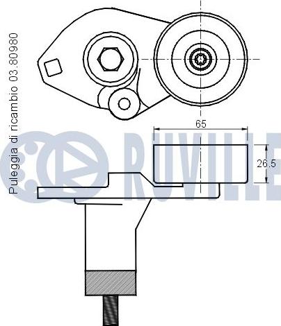 Ruville 541180 - Tendicinghia, Cinghia Poly-V autozon.pro