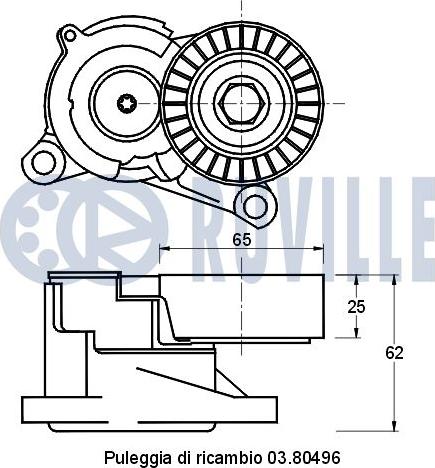 Ruville 541181 - Tendicinghia, Cinghia Poly-V autozon.pro