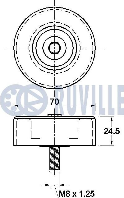 Ruville 541139 - Galoppino / Guidacinghia, Cinghia Poly-V autozon.pro