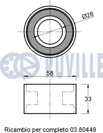 Ruville 541129 - Rullo tenditore, Cinghia dentata autozon.pro