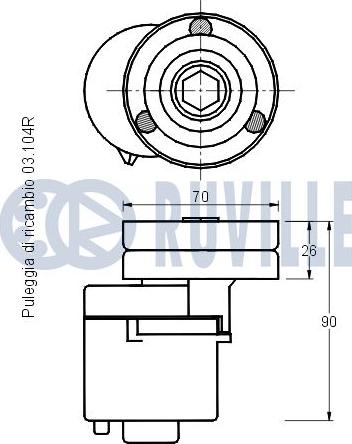 Ruville 541125 - Tendicinghia, Cinghia Poly-V autozon.pro