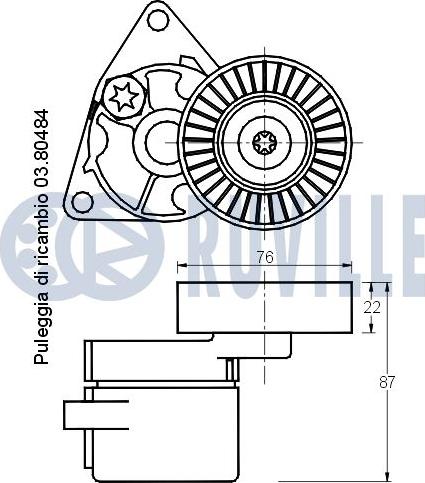 Ruville 541175 - Tendicinghia, Cinghia Poly-V autozon.pro