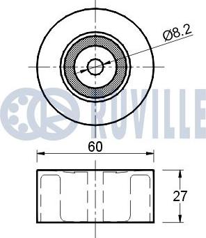 Ruville 541176 - Galoppino / Guidacinghia, Cinghia Poly-V autozon.pro