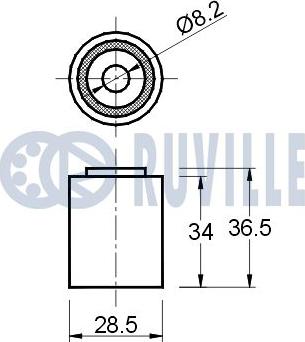 Ruville 541172 - Galoppino / Guidacinghia, Cinghia dentata autozon.pro