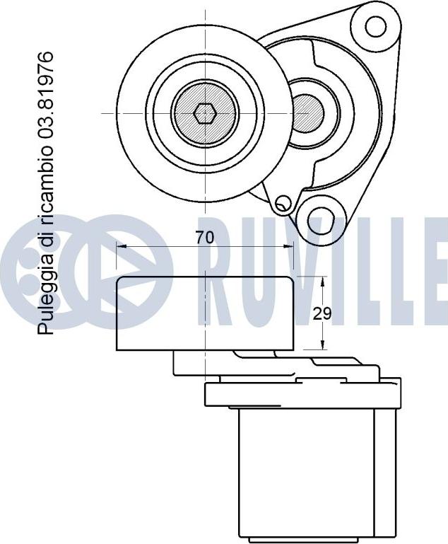 Ruville 541843 - Tendicinghia, Cinghia Poly-V autozon.pro