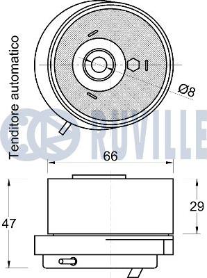 Ruville 541855 - Rullo tenditore, Cinghia dentata autozon.pro