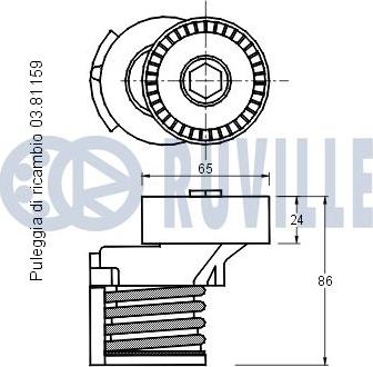 Ruville 541857 - Tendicinghia, Cinghia Poly-V autozon.pro