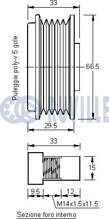 Ruville 541865 - Puleggia cinghia, Alternatore autozon.pro