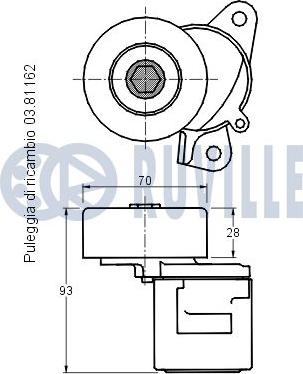 Ruville 541860 - Tendicinghia, Cinghia Poly-V autozon.pro