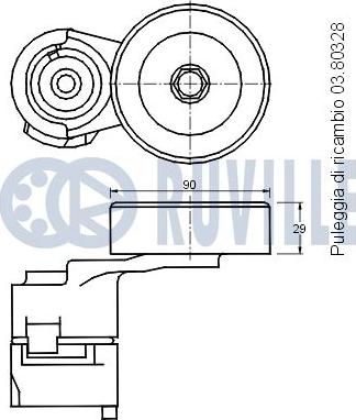 Ruville 541868 - Tendicinghia, Cinghia Poly-V autozon.pro