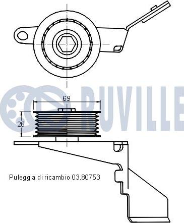 Ruville 541867 - Tendicinghia, Cinghia Poly-V autozon.pro